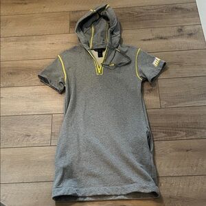 Marc Jacob’s Gray Hoodie Dress with Yellow Highlights. Size Small.